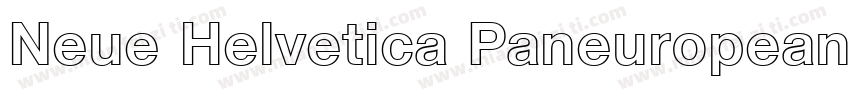 Neue Helvetica Paneuropean 75 Bold字体转换